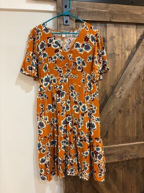 Bright Floral Cotton Dress